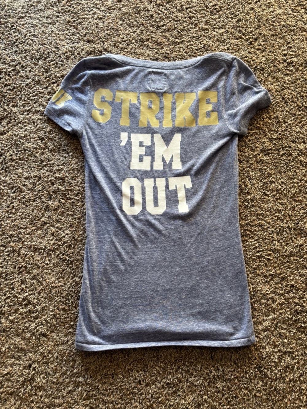 Strike 'Em Out Graphic Tee - Heather Blue